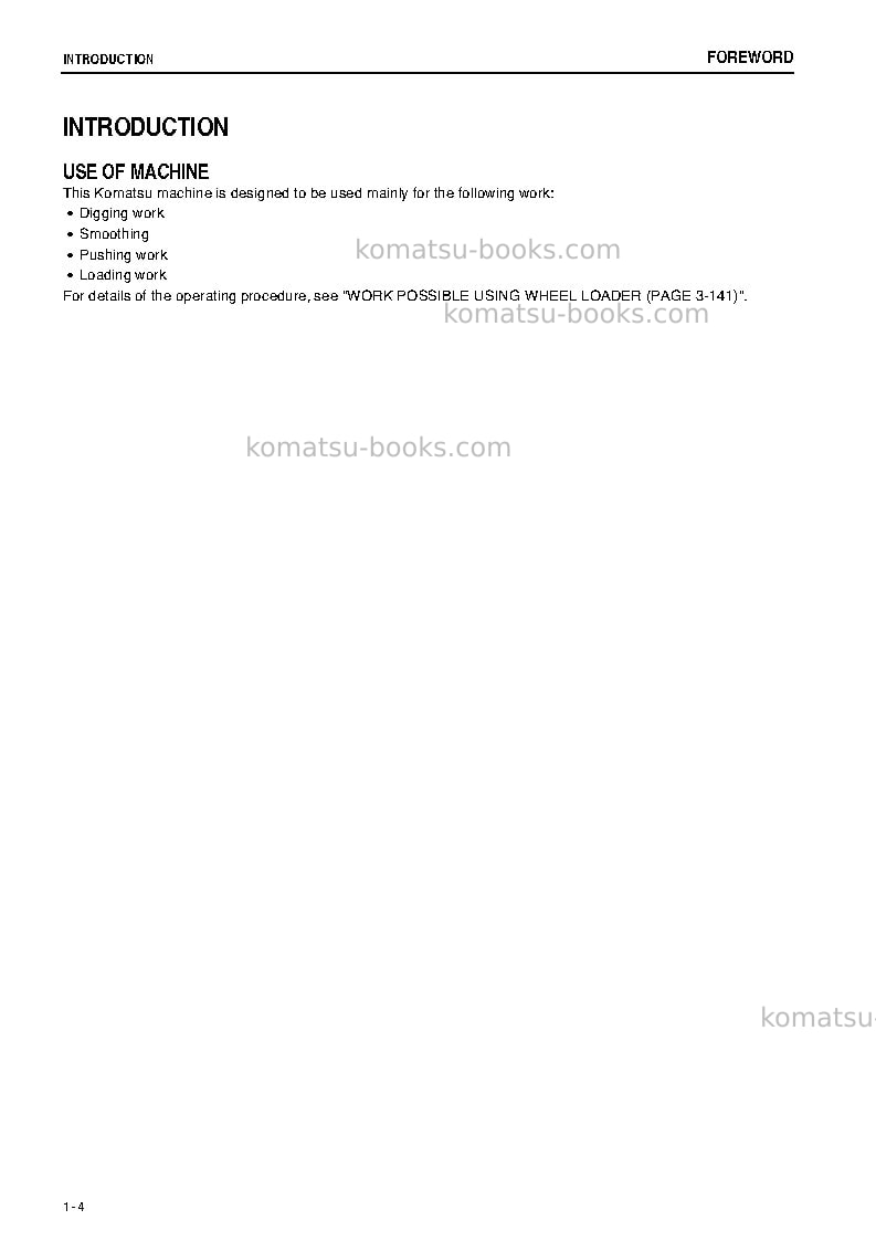 Komatsu wa380-6jpn Operation manual cover Page 5 Komatsu wa380-6jpn Operation manual cover Page 5