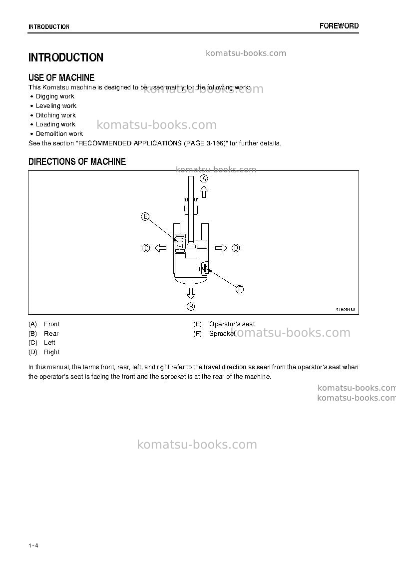 Komatsu pc400-8jpn-r, work equipment grease 500h Operation manual cover Page 5 Komatsu pc400-8jpn-r, work equipment grease 500h Operation manual cover Page 5