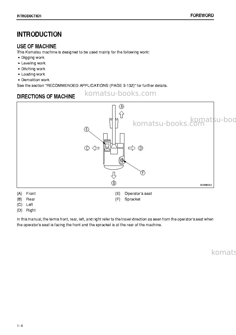 Komatsu pc800-8jpn-r Operation manual cover Page 5 Komatsu pc800-8jpn-r Operation manual cover Page 5