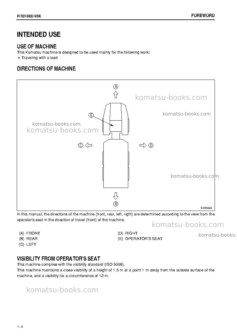 Komatsu hm350-2jpn-w/o egr Operation manual cover Page 5 Komatsu hm350-2jpn-w/o egr Operation manual cover Page 5