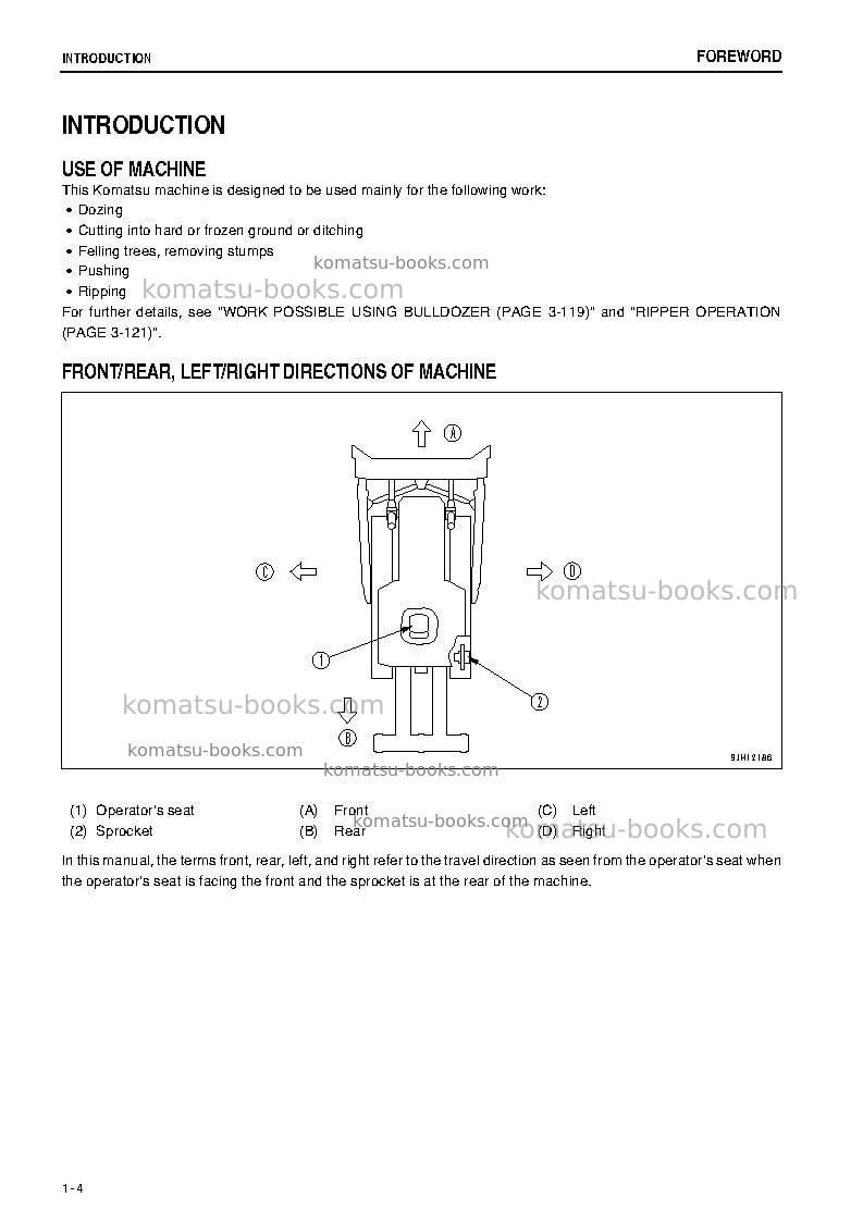 Komatsu d275a-5jpn-w/o egr Operation manual cover Page 5 Komatsu d275a-5jpn-w/o egr Operation manual cover Page 5