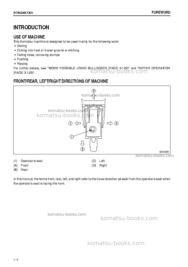 Komatsu d375a-5jpn-tier3 Operation manual cover Page 5 Komatsu d375a-5jpn-tier3 Operation manual cover Page 5