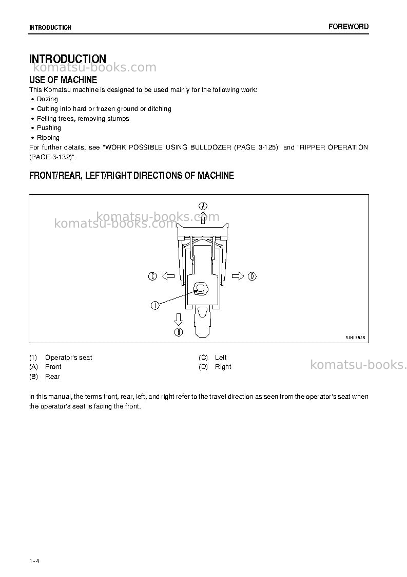 Komatsu d375a-5jpn-r Operation manual cover Page 5 Komatsu d375a-5jpn-r Operation manual cover Page 5