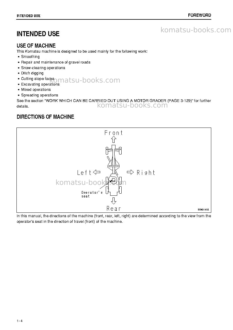 Komatsu gd555-5jpn Operation manual cover Page 5 Komatsu gd555-5jpn Operation manual cover Page 5