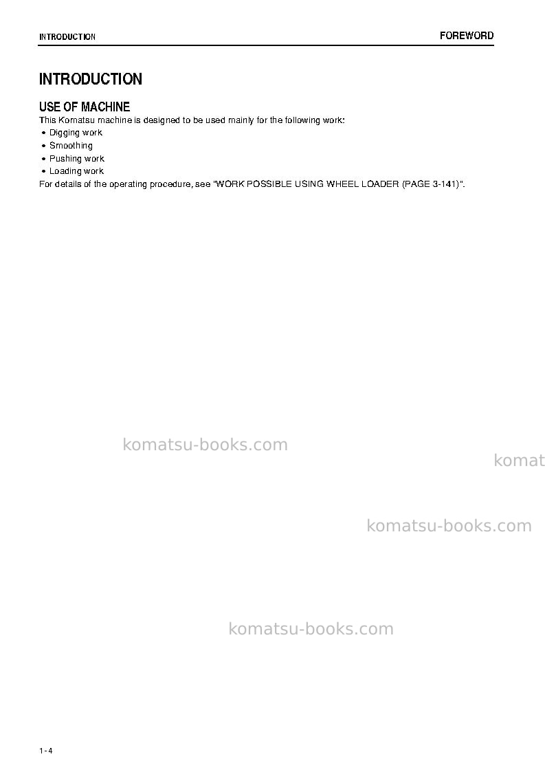 Komatsu wa380-6jpn Operation manual cover Page 5