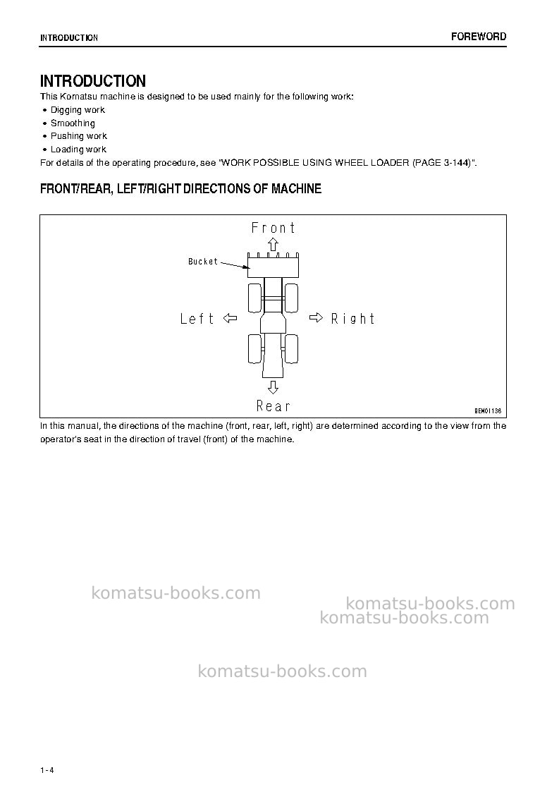 Komatsu wa500-6jpn Operation manual cover Page 5 Komatsu wa500-6jpn Operation manual cover Page 5