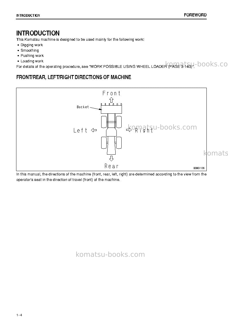 Komatsu wa500-6jpn-w/o erg Operation manual cover Page 5