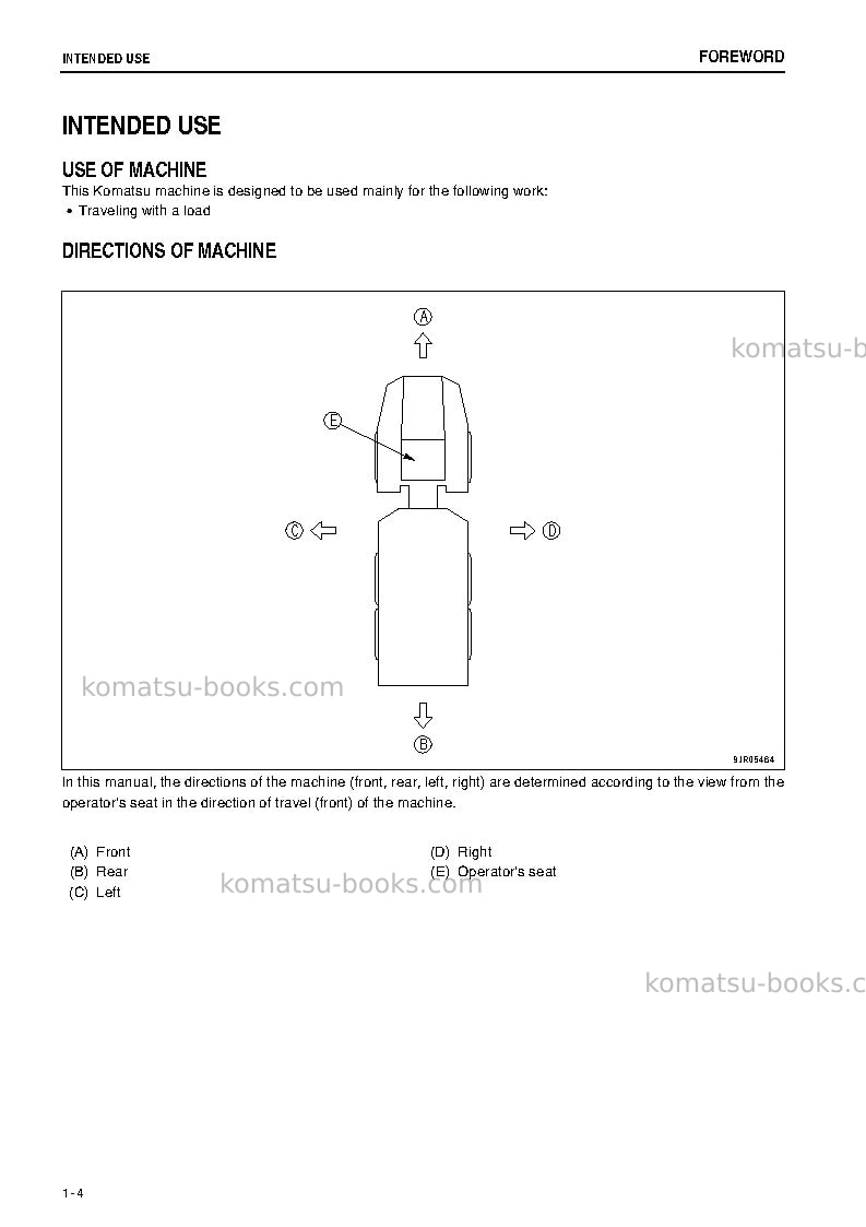 Komatsu hm300-2jpn-w/o egr Operation manual cover Page 5