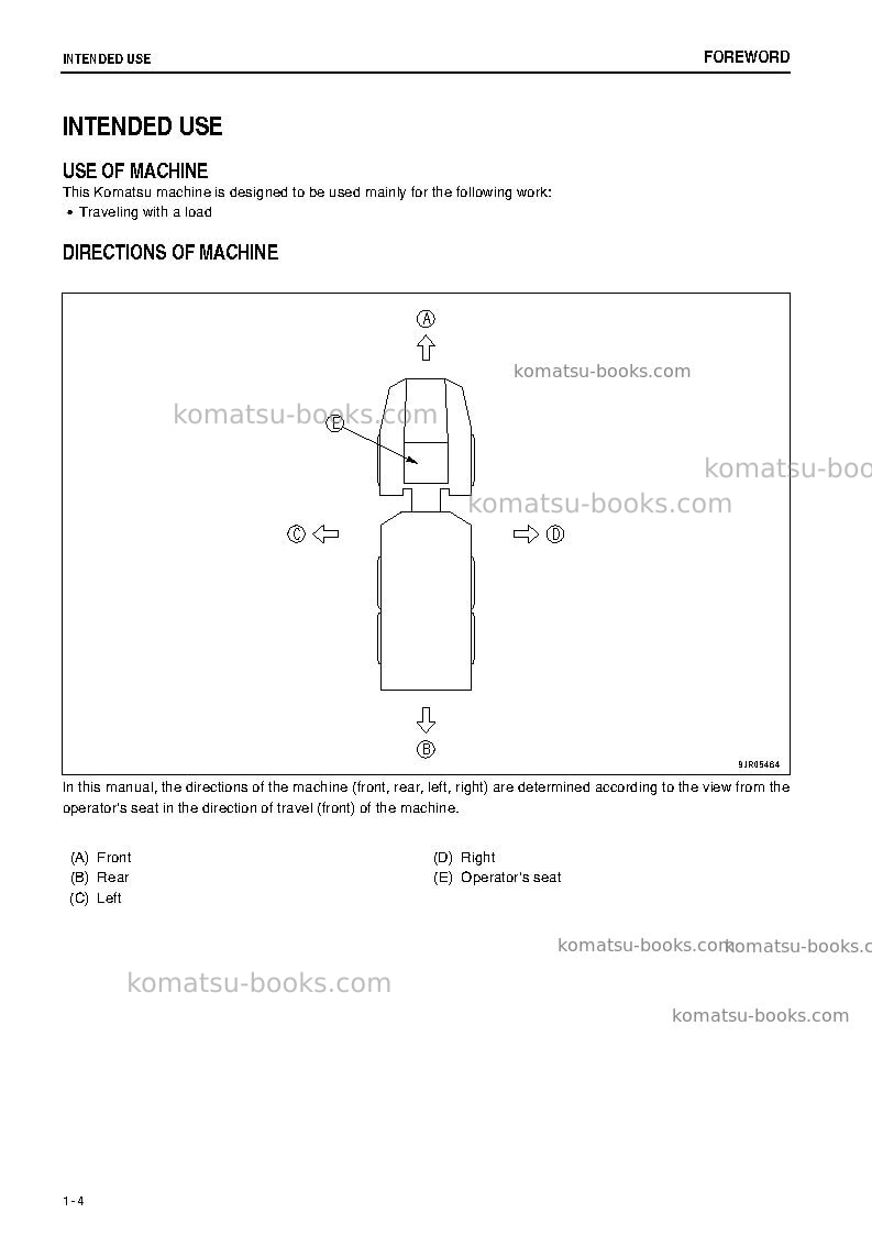 Komatsu hm400-2jpn-r Operation manual cover Page 5 Komatsu hm400-2jpn-r Operation manual cover Page 5