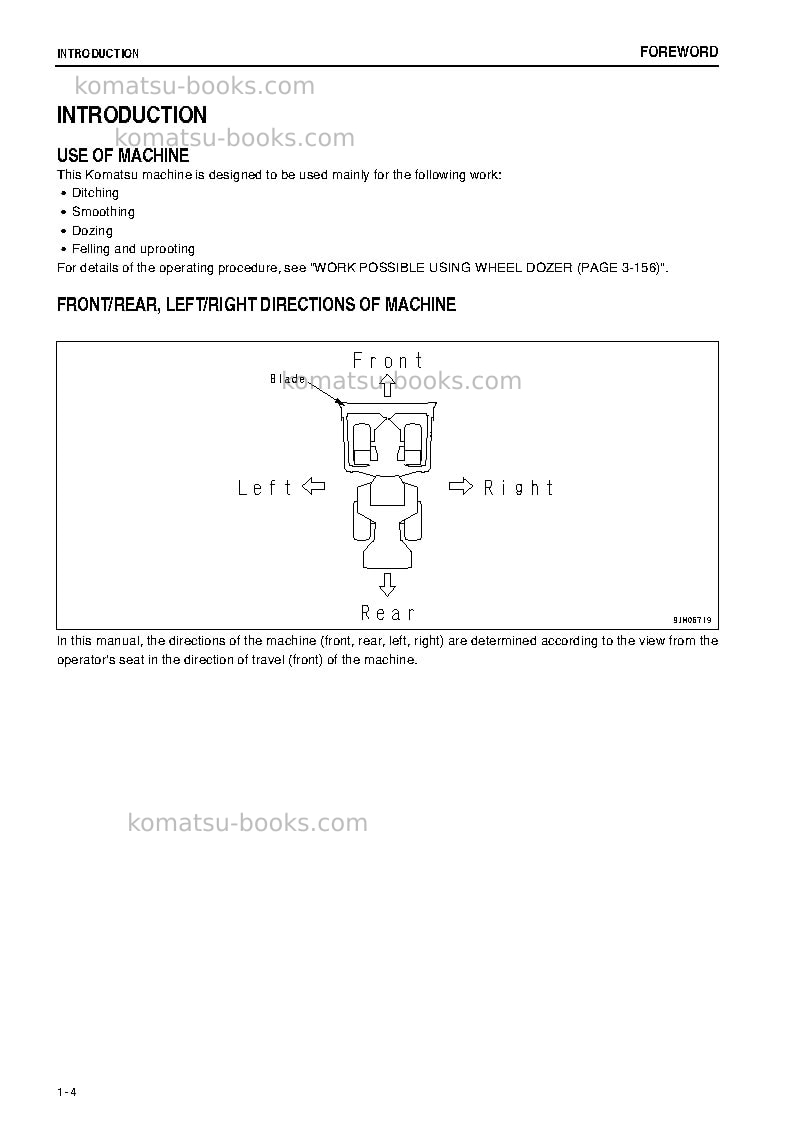 Komatsu wd600-6jpn Operation manual cover Page 5