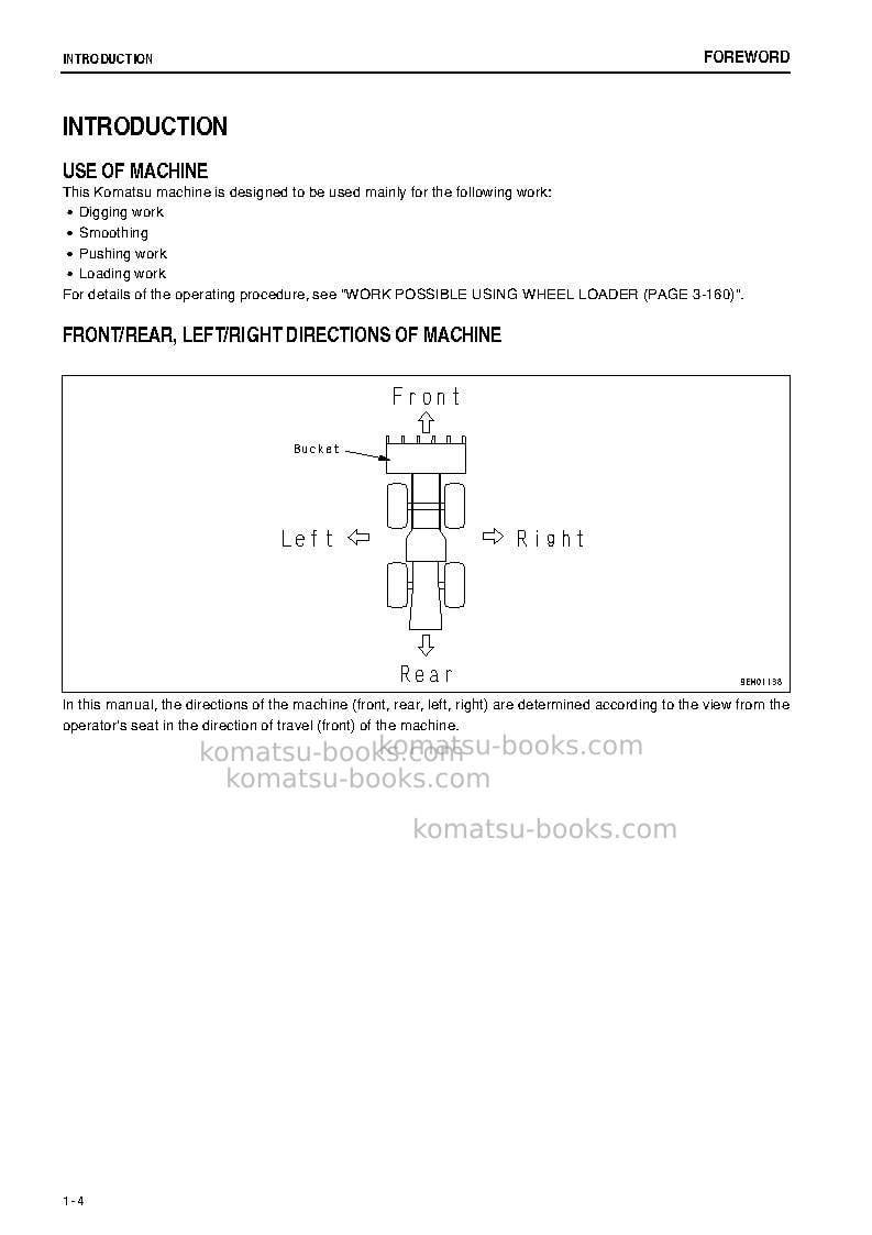 Komatsu wa600-6jpn Operation manual cover Page 5