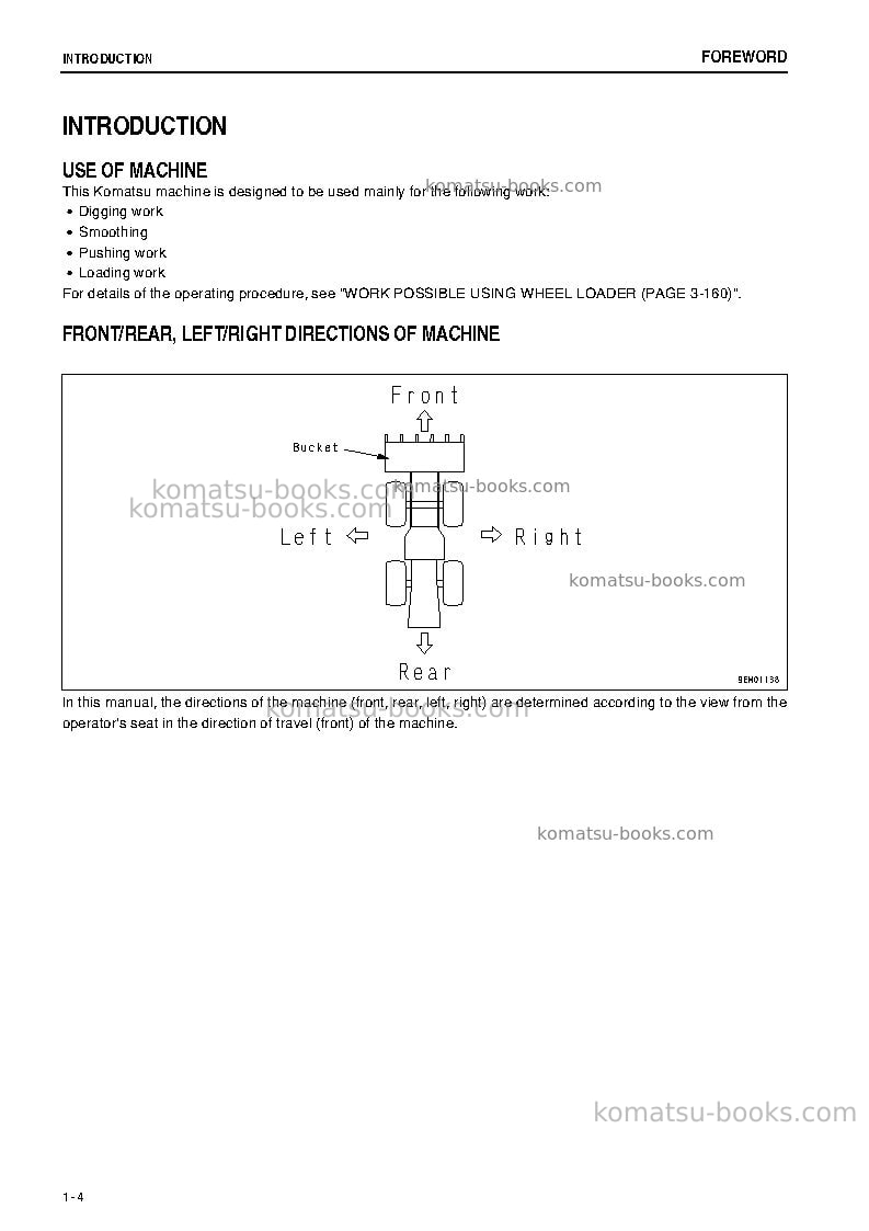 Komatsu wa600-6jpn-w/o egr Operation manual cover Page 5