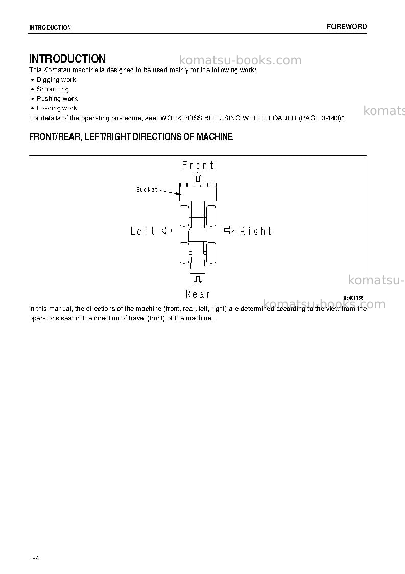 Komatsu wa500-6jpn-r Operation manual cover Page 5 Komatsu wa500-6jpn-r Operation manual cover Page 5