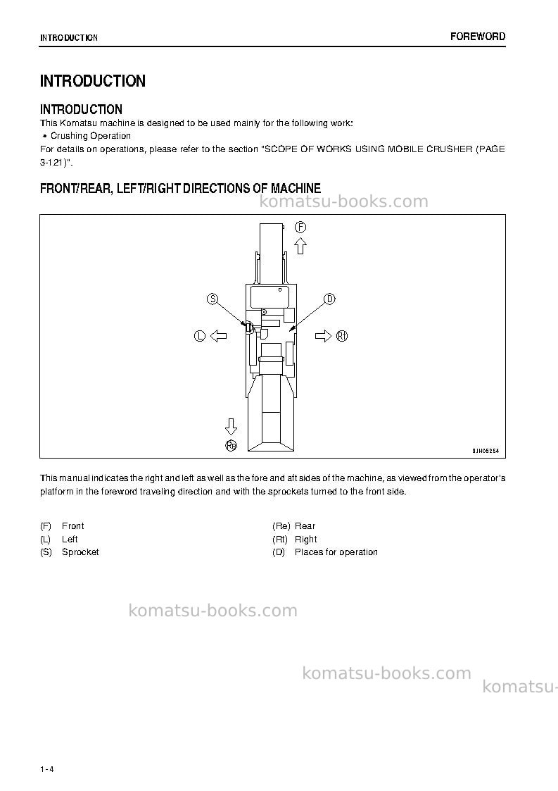 Komatsu br380jg-1jpn-tier3 Operation manual cover Page 5 Komatsu br380jg-1jpn-tier3 Operation manual cover Page 5