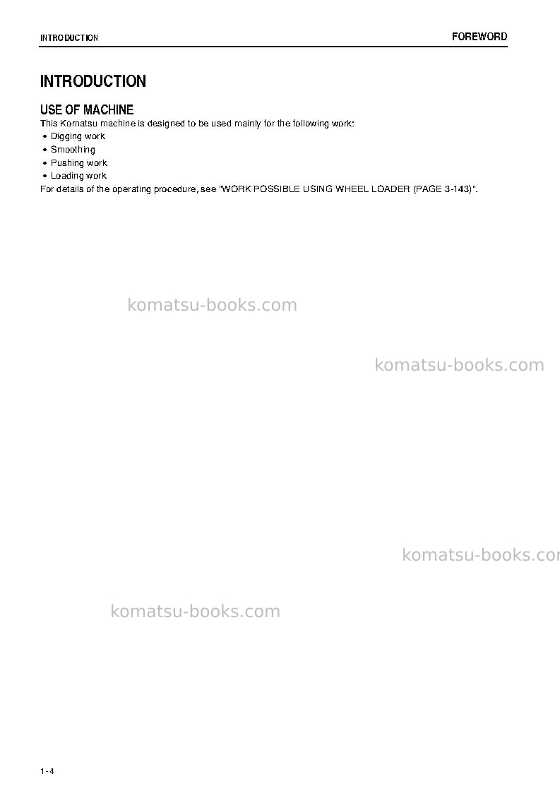 Komatsu wa380-6jpn Operation manual cover Page 5 Komatsu wa380-6jpn Operation manual cover Page 5