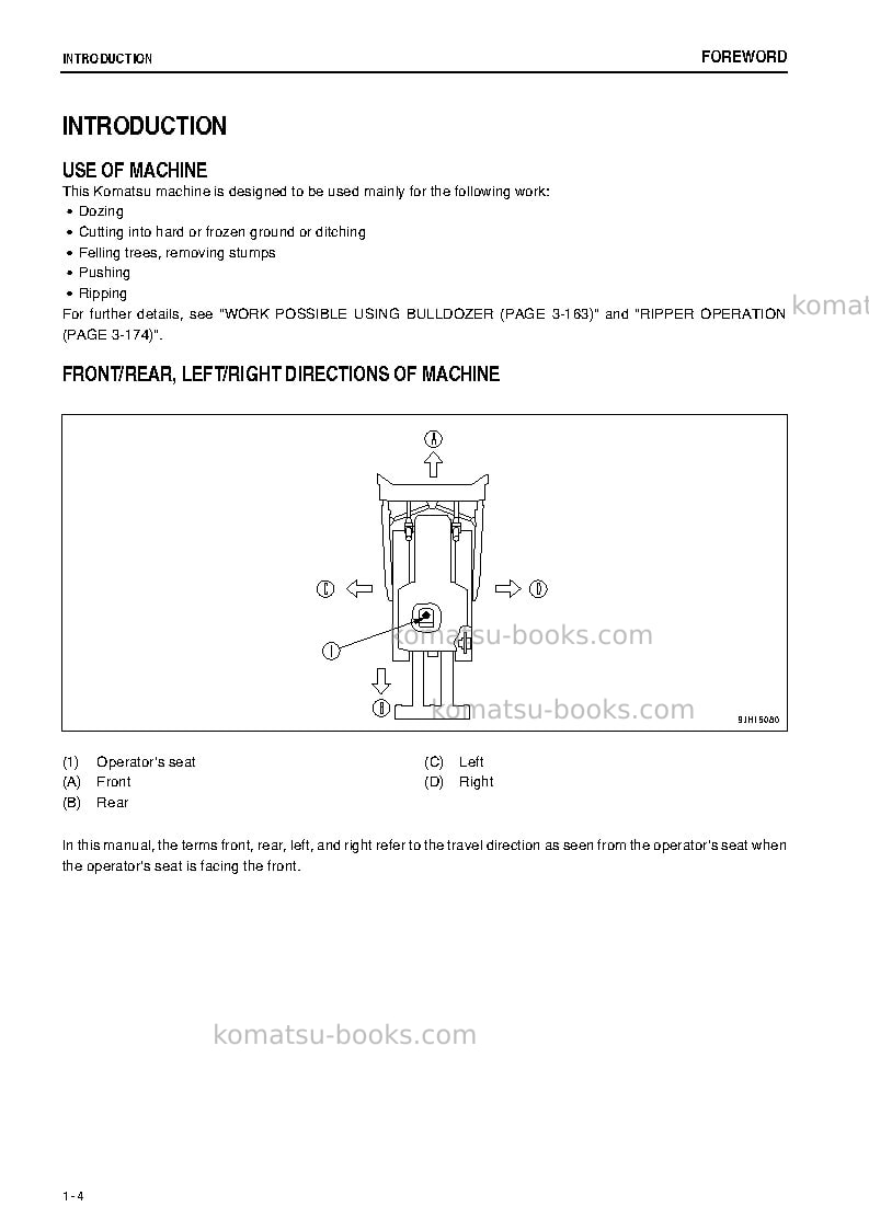 Komatsu d375a-6jpn Operation manual cover Page 5 Komatsu d375a-6jpn Operation manual cover Page 5