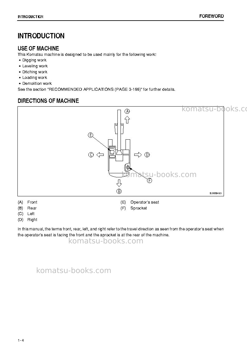 Komatsu pc400-8jpn-r, work equipment grease 100h Operation manual cover Page 5 Komatsu pc400-8jpn-r, work equipment grease 100h Operation manual cover Page 5