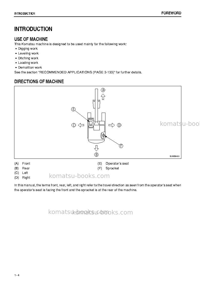 Komatsu pc800lc-8jpn-r Operation manual cover Page 5 Komatsu pc800lc-8jpn-r Operation manual cover Page 5