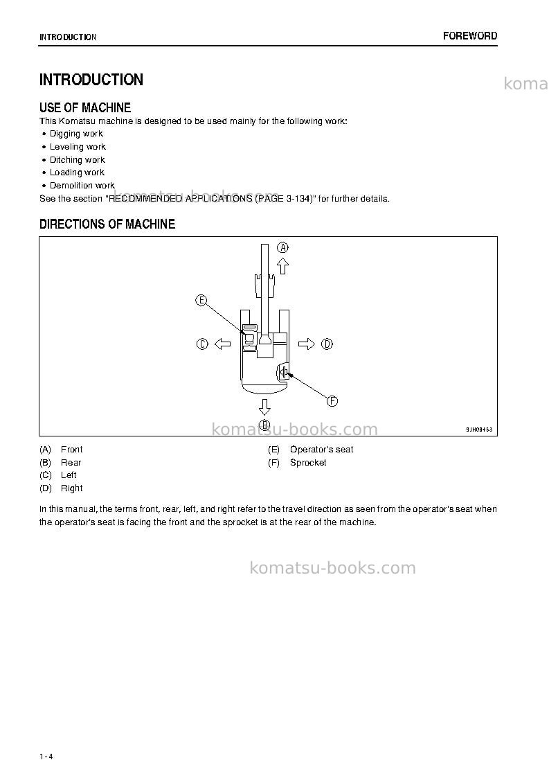 Komatsu pc600-8jpn-r Operation manual cover Page 5 Komatsu pc600-8jpn-r Operation manual cover Page 5