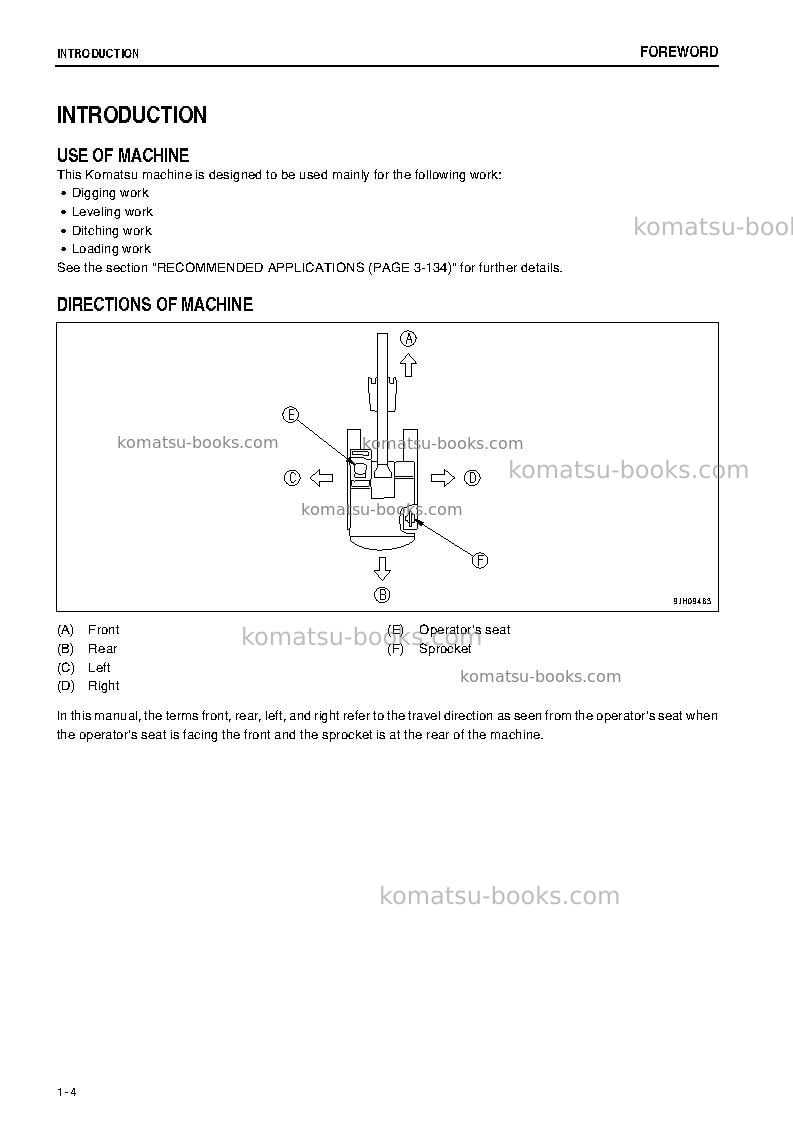 Komatsu pc1250sp-8jpn-w/o erg Operation manual cover Page 5 Komatsu pc1250sp-8jpn-w/o erg Operation manual cover Page 5