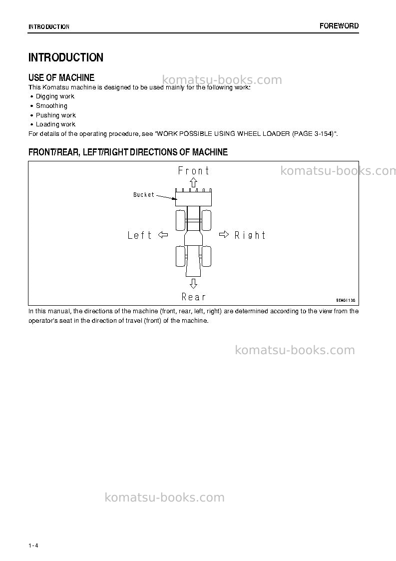 Komatsu wa1200-6jpn Operation manual cover Page 5 Komatsu wa1200-6jpn Operation manual cover Page 5