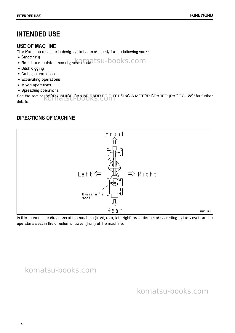 Komatsu gd755-5jpn-r Operation manual cover Page 5 Komatsu gd755-5jpn-r Operation manual cover Page 5