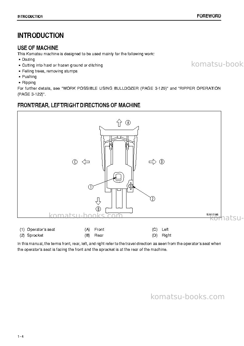 Komatsu d275a-5jpn-w/o egr Operation manual cover Page 5 Komatsu d275a-5jpn-w/o egr Operation manual cover Page 5