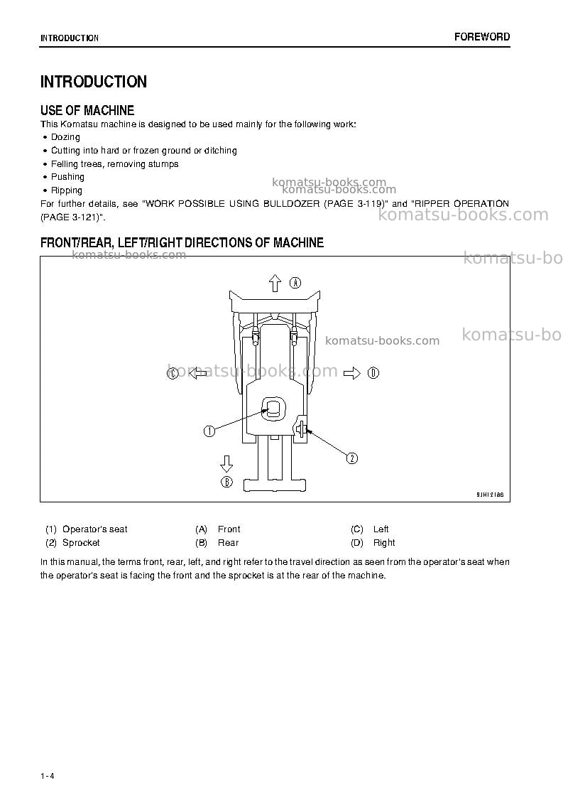 Komatsu d275a-5jpn-r Operation manual cover Page 5 Komatsu d275a-5jpn-r Operation manual cover Page 5