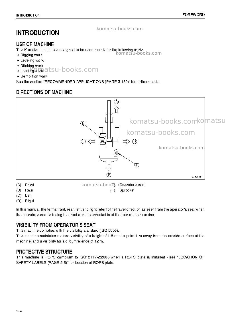 Komatsu pc130-8jpn Operation manual cover Page 5 Komatsu pc130-8jpn Operation manual cover Page 5