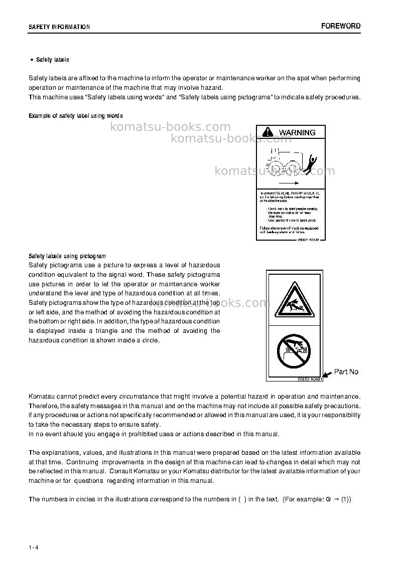 Komatsu gd825a-2jpn-e0 Operation manual cover Page 5 Komatsu gd825a-2jpn-e0 Operation manual cover Page 5