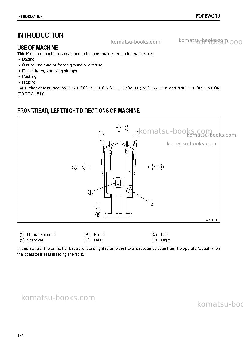 Komatsu d155ax-6jpn-for russia Operation manual cover Page 5