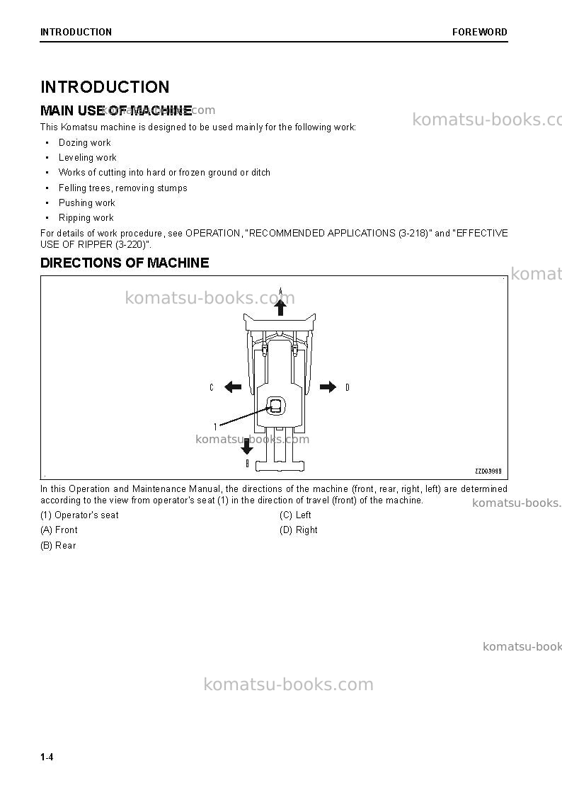 Komatsu d155ax-8jpn Operation manual cover Page 5 Komatsu d155ax-8jpn Operation manual cover Page 5