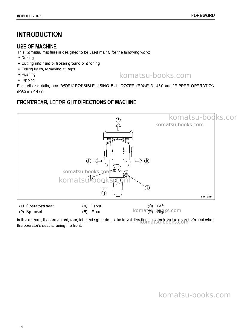 Komatsu d155a-6jpn-for dso Operation manual cover Page 5 Komatsu d155a-6jpn-for dso Operation manual cover Page 5