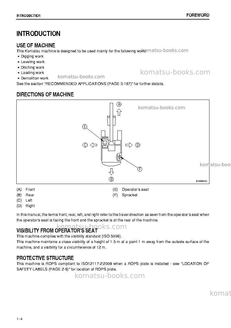 Komatsu pc290lc-8jpn Operation manual cover Page 5 Komatsu pc290lc-8jpn Operation manual cover Page 5