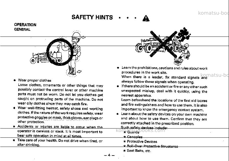 Komatsu gd523a-1jpn Operation manual cover Page 5