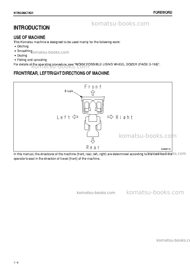 Komatsu wd600-6jpn-r Operation manual cover Page 5 Komatsu wd600-6jpn-r Operation manual cover Page 5