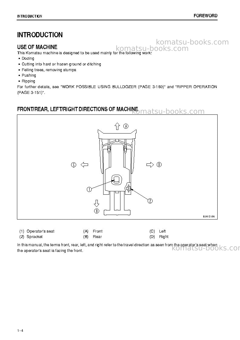 Komatsu d155ax-6jpn-for pso Operation manual cover Page 5 Komatsu d155ax-6jpn-for pso Operation manual cover Page 5