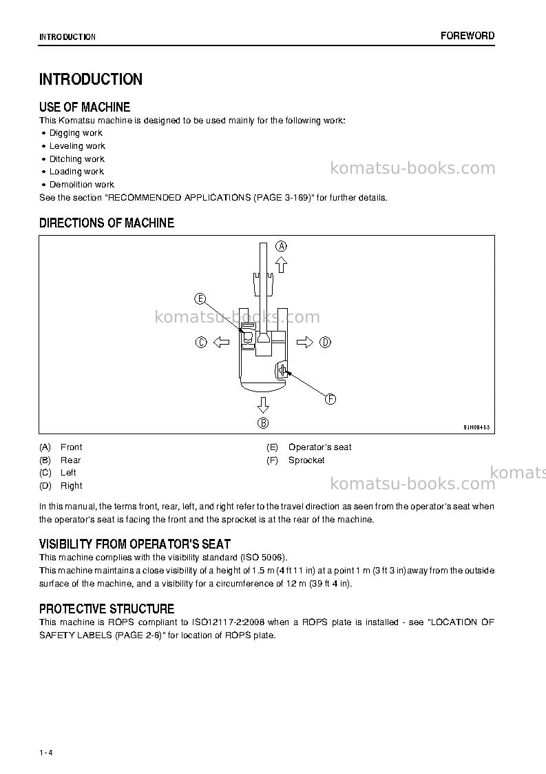 Komatsu pc130-8jpn-all safety labels are pictorial Operation manual cover Page 5