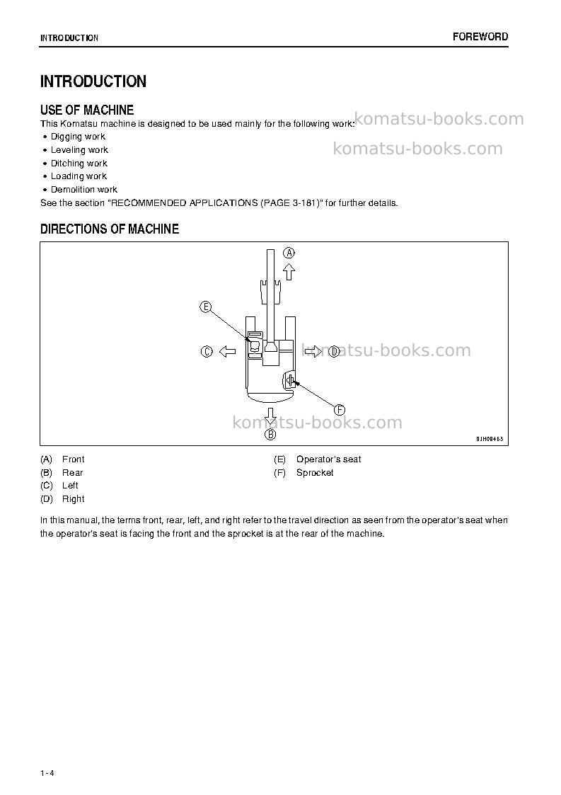 Komatsu pc600-8jpn-e0, all safety labels are pictorial Operation manual cover Page 5
