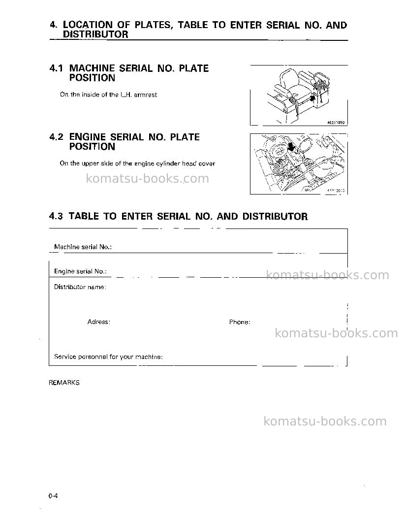 Komatsu d20p-7jpn-emission eng. Operation manual cover Page 5 Komatsu d20p-7jpn-emission eng. Operation manual cover Page 5