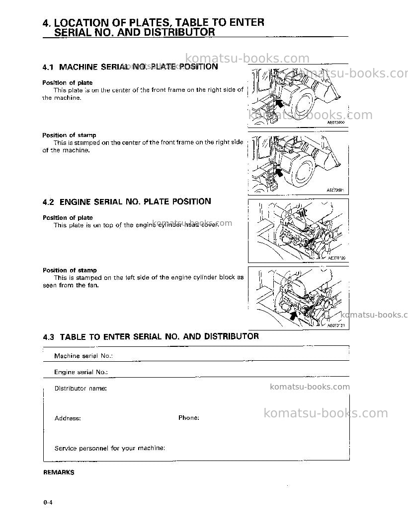 Komatsu wa180-3jpn-a Operation manual cover Page 5 Komatsu wa180-3jpn-a Operation manual cover Page 5