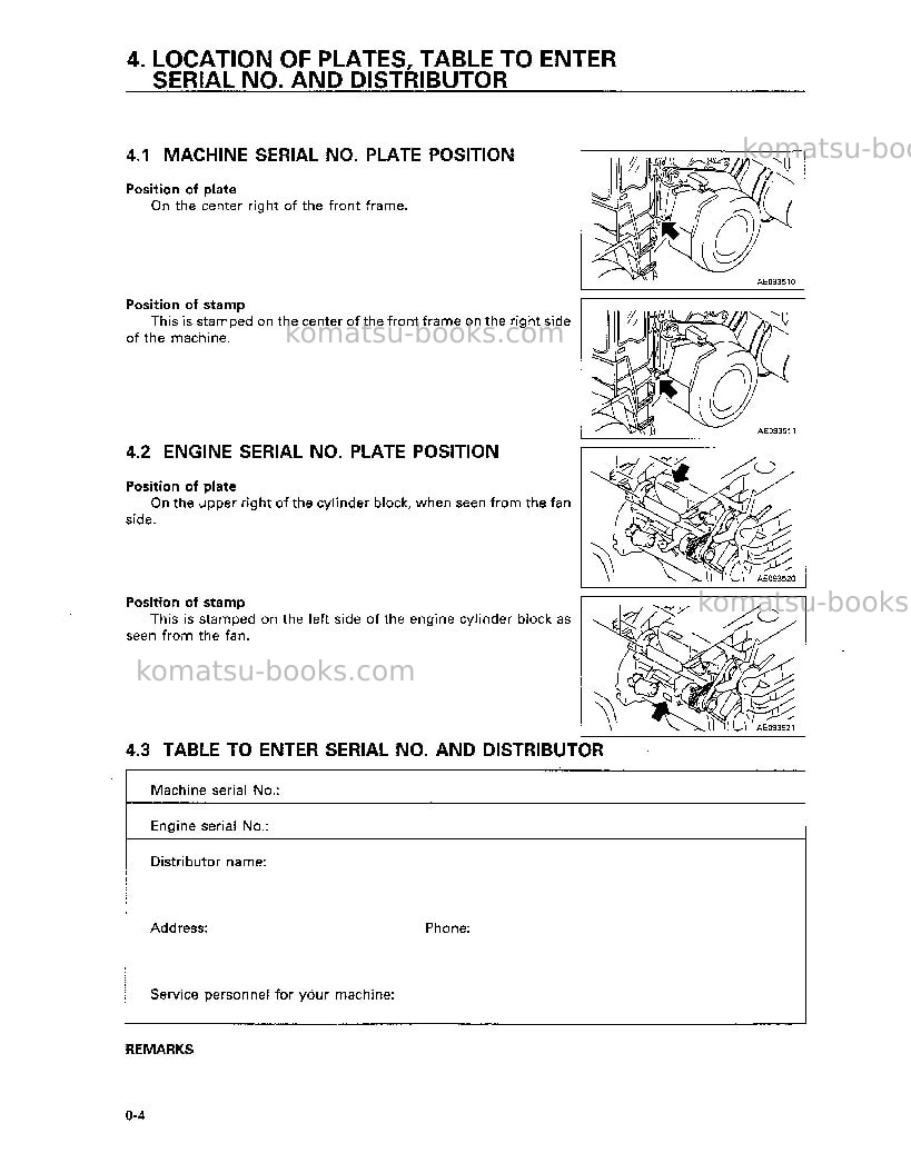 Komatsu wa250-3jpn Operation manual cover Page 5 Komatsu wa250-3jpn Operation manual cover Page 5