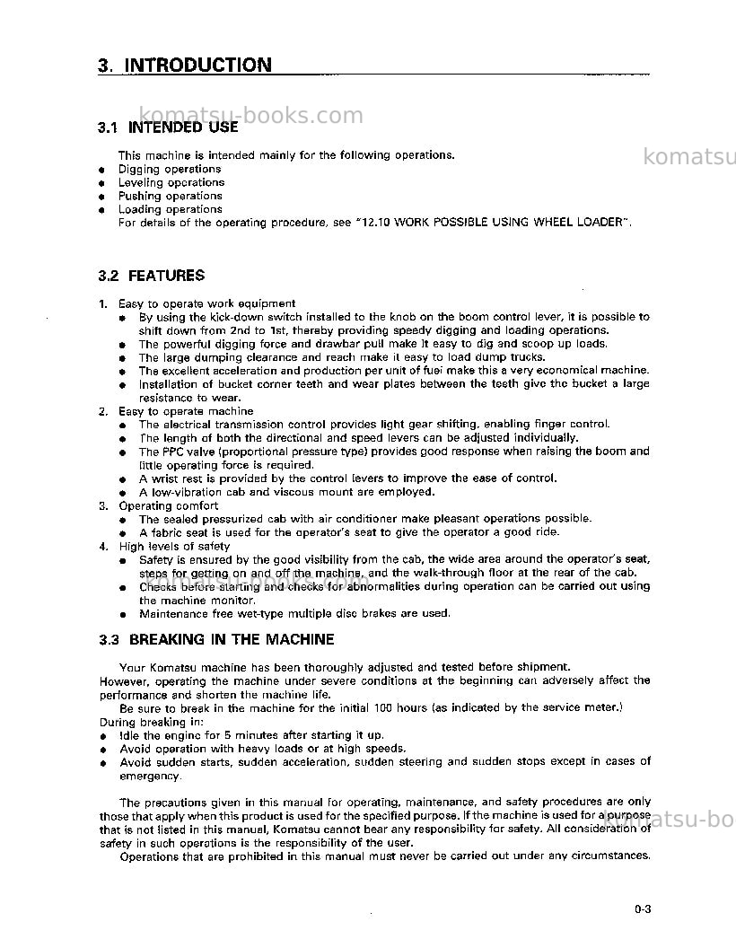 Komatsu wa900-1jpn Operation manual cover Page 5 Komatsu wa900-1jpn Operation manual cover Page 5