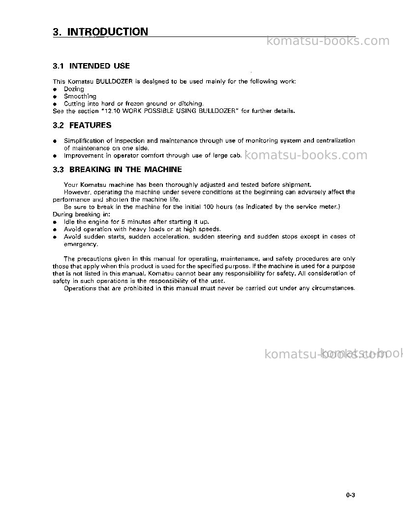 Komatsu d85e-21jpn Operation manual cover Page 5 Komatsu d85e-21jpn Operation manual cover Page 5