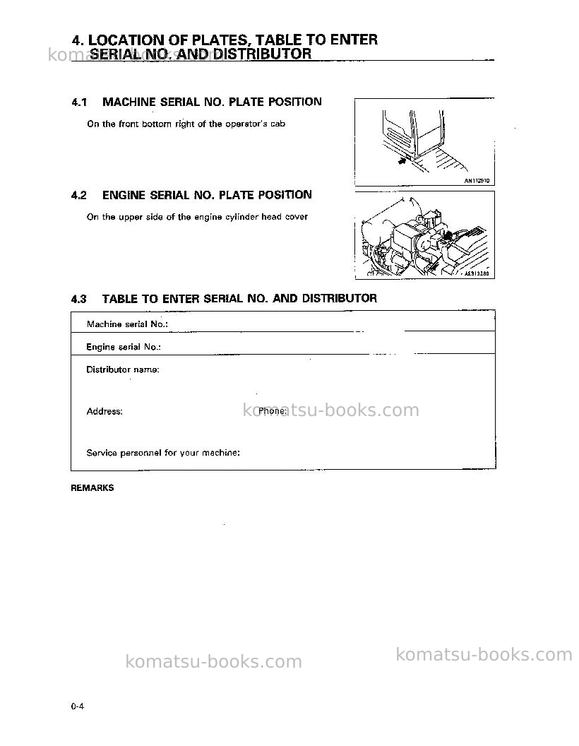 Komatsu pc200-6tha-b Operation manual cover Page 5 Komatsu pc200-6tha-b Operation manual cover Page 5