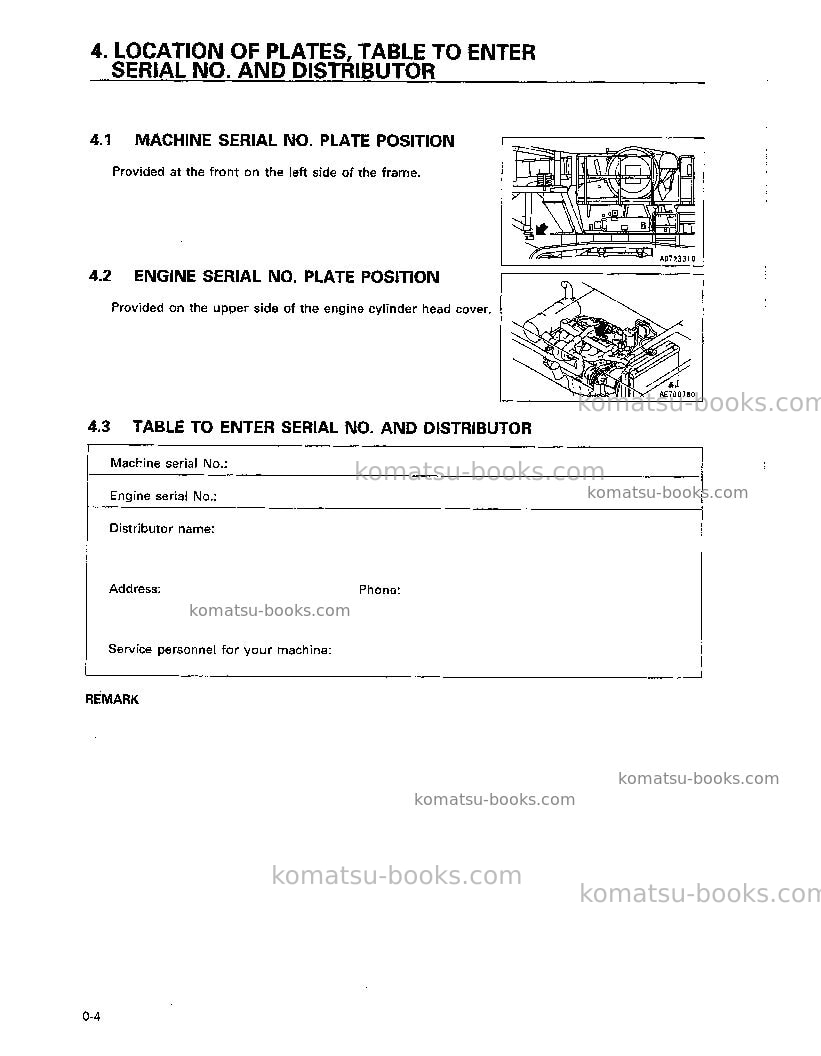 Komatsu br350jg-1jpn Operation manual cover Page 5 Komatsu br350jg-1jpn Operation manual cover Page 5