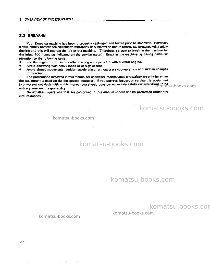 Komatsu pc128us-1jpn Operation manual cover Page 5 Komatsu pc128us-1jpn Operation manual cover Page 5