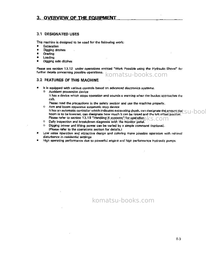 Komatsu pc128uu-1jpn Operation manual cover Page 5 Komatsu pc128uu-1jpn Operation manual cover Page 5