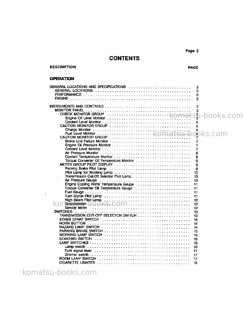 Komatsu wa420-1jpn-lc Operation manual cover Page 5