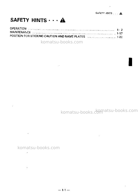 Komatsu pc650lc-5jpn Operation manual cover Page 5 Komatsu pc650lc-5jpn Operation manual cover Page 5